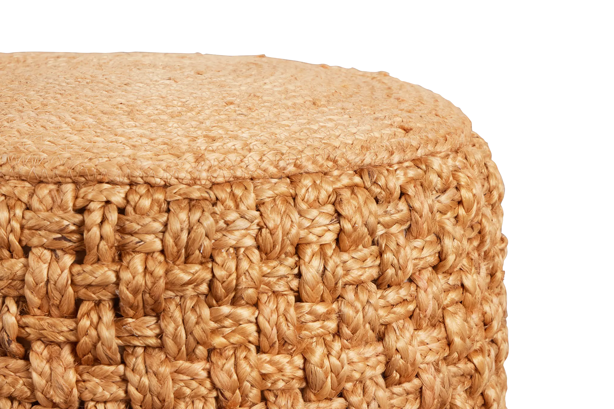 Hari Light Brown Round Accent Pouf Hari Light Brown Round Accent Pouf