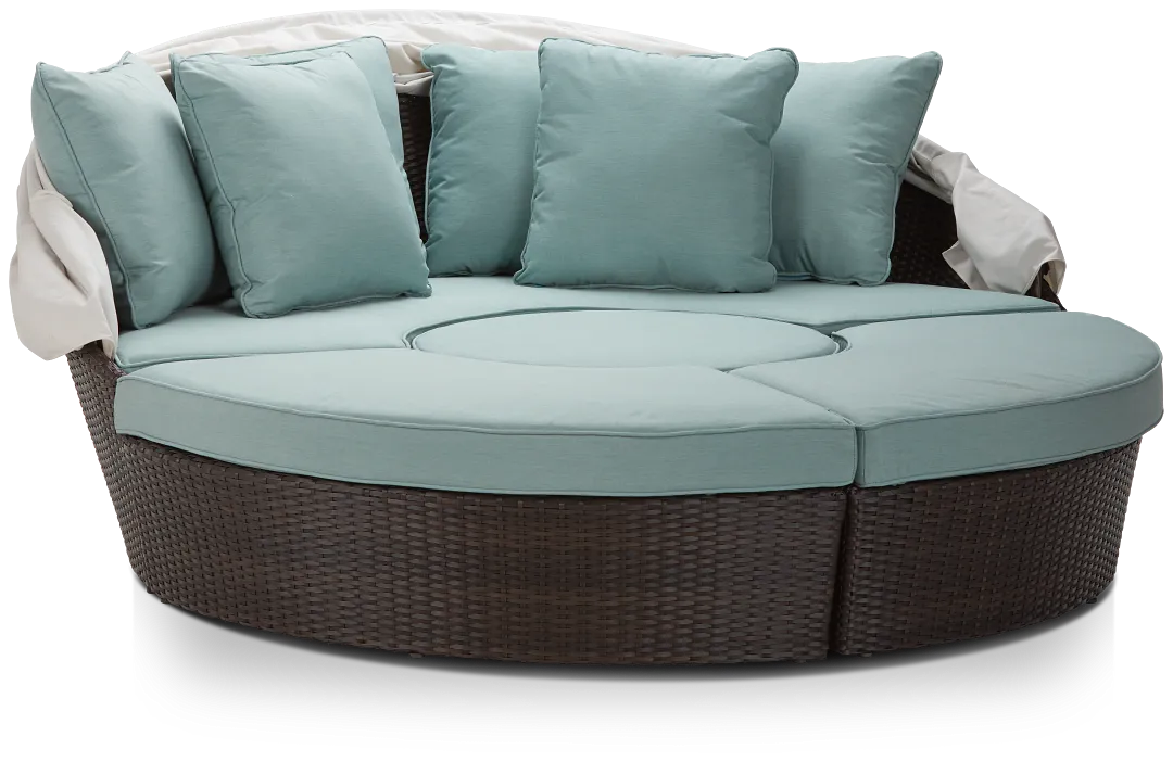 Fina Teal Canopy Daybed
