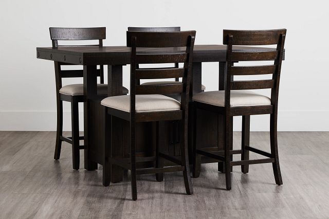 Colorado Dark Tone High Table & 4 Barstools (0)