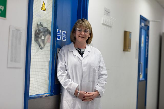 Image of Karen Williams, a chemist who designs and synthesizes compounds for drug development.