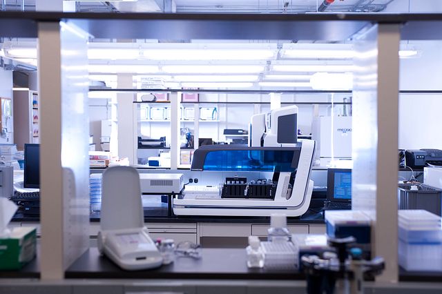 Central/QC lab with various rapid endotoxin testing equipment