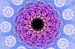 Computer generated abstract fractal illustration of a virus in human body.
