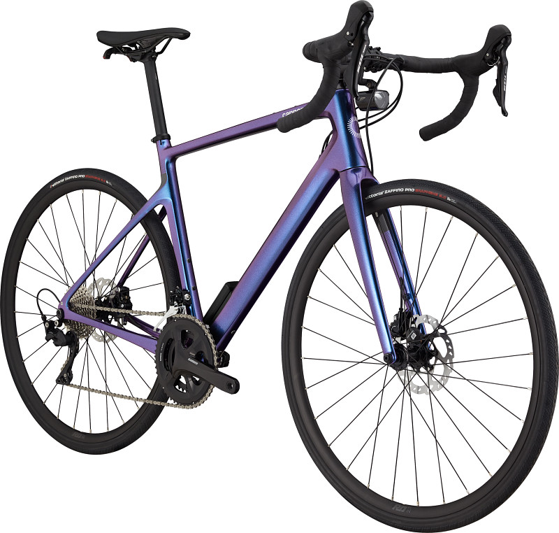 a purple bicycle with a black handlebar