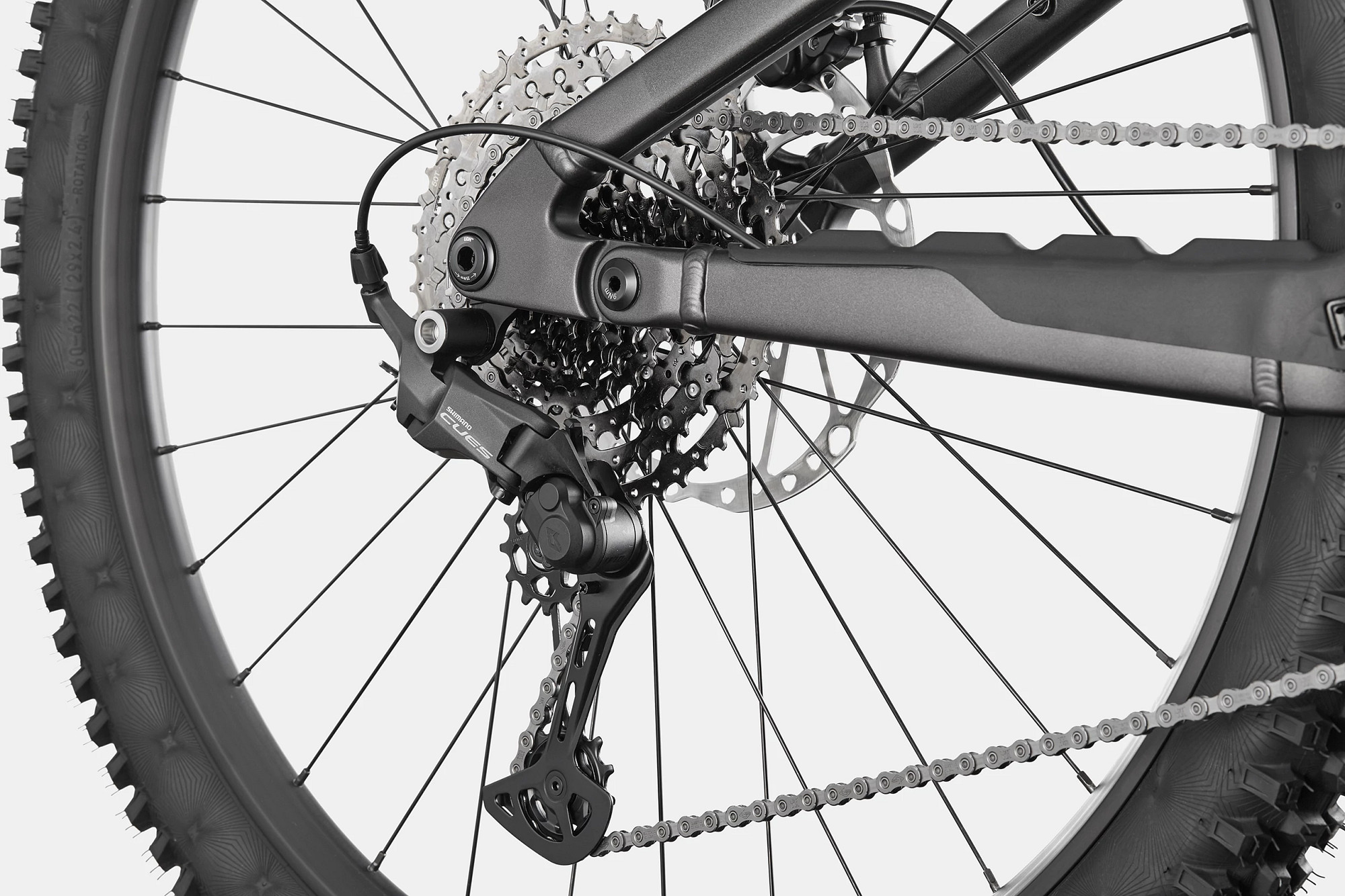 Cannondale Moterra 3 close up detail on a studio background