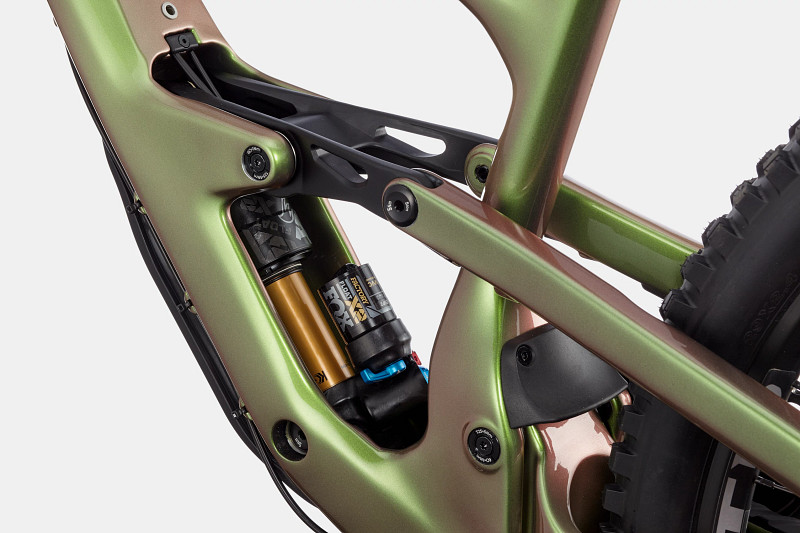 a close-up of a green and black machine