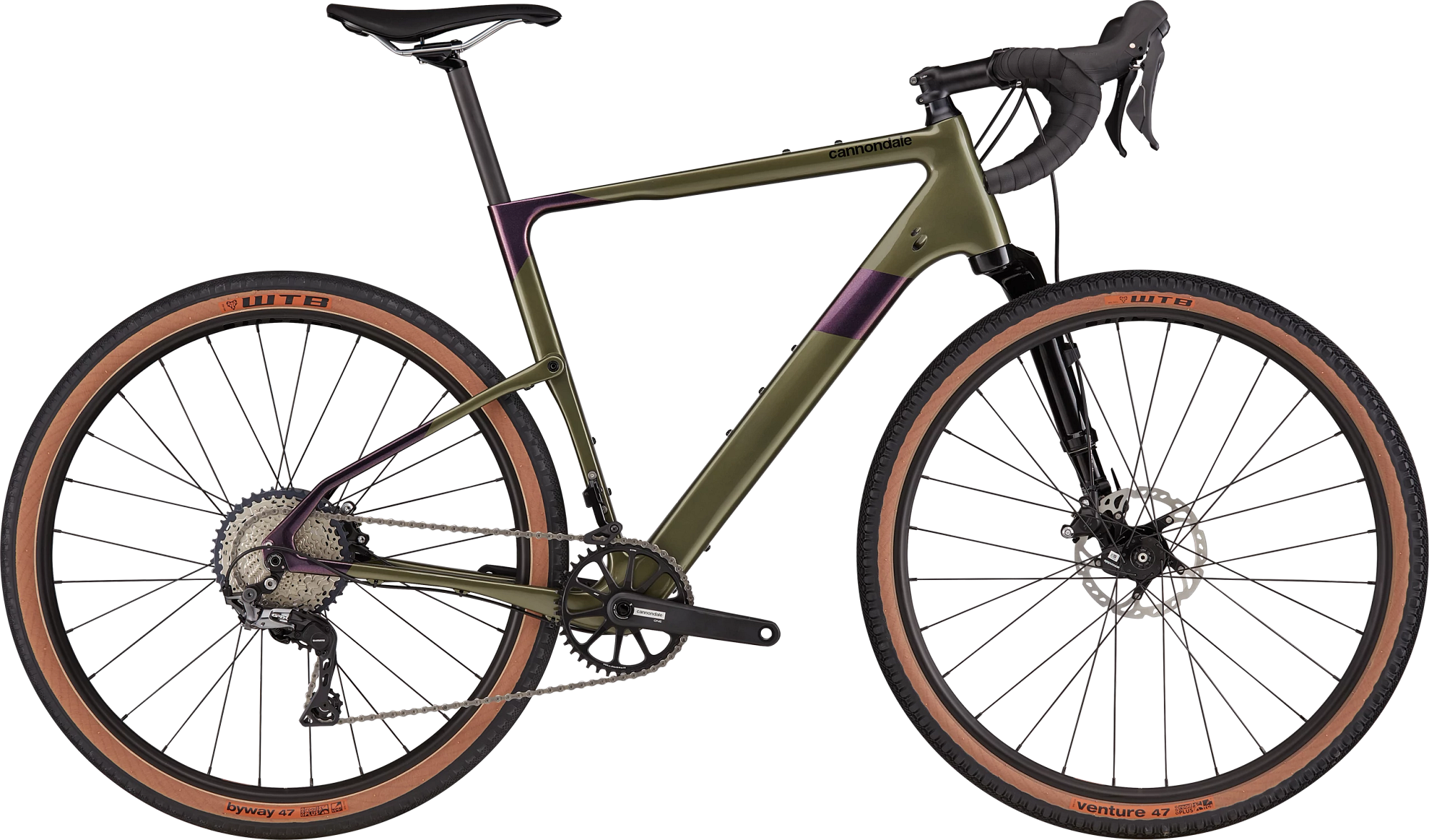 cannondale gravel bike with lefty fork