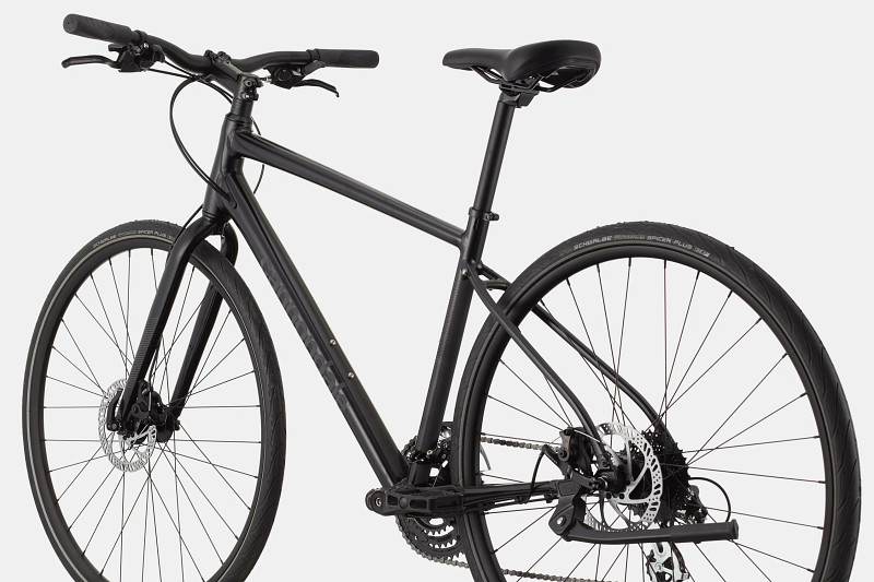 a black bicycle with a black frame