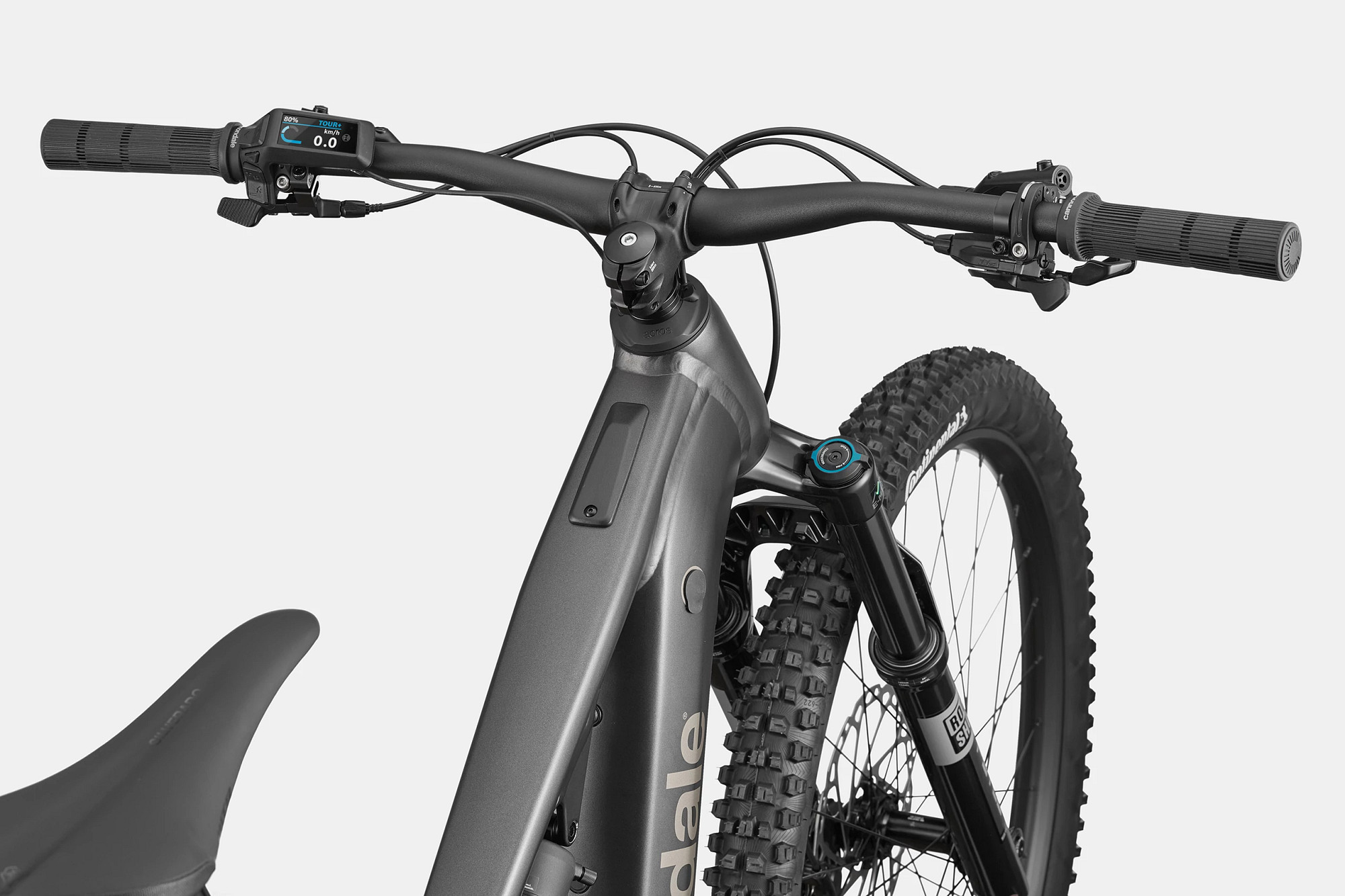 Cannondale Moterra 3 close up detail on a studio background