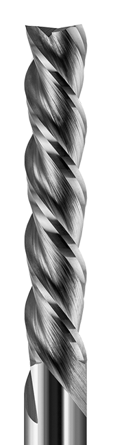 End Mills for Plastics - Finishers - Square Downcut - 3 Flute - High Helix