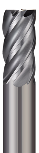 End Mills for Steels & High Temperature Alloys-Square-5 Flute-Variable Helix