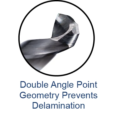 Miniature High Performance Drills-Composites-Double Angle-Metric
