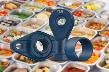 Polymer machine parts for contact with food