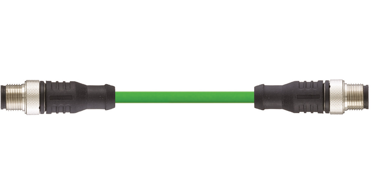 Profinet Pin Harnessed Profinet cables, PUR, connector A: M12 straight, 4-pin, d ...