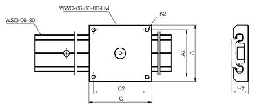 Chariot en aluminium à fonction arrêt igus