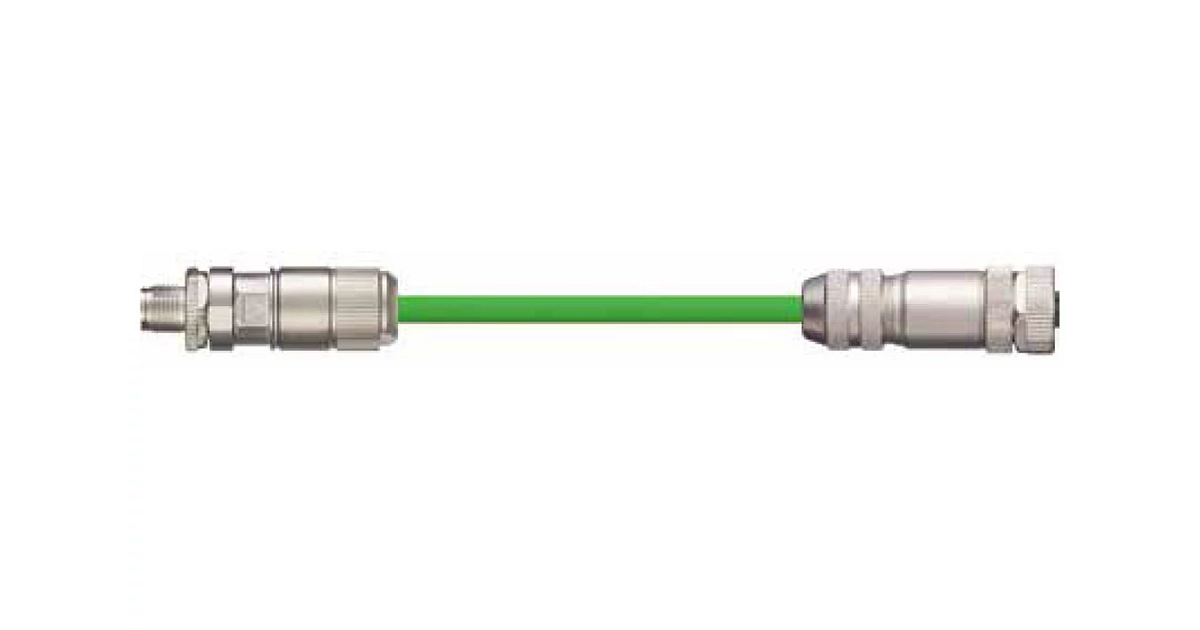 Harnessed Profinet cables, PUR, connector A: M12 pin D-coded, connector ...