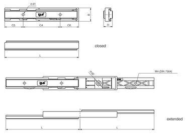 NTP27 solid polymer telescopic rod from igus