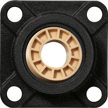 Fixed flange bearing as a 4-hole cast iron housing