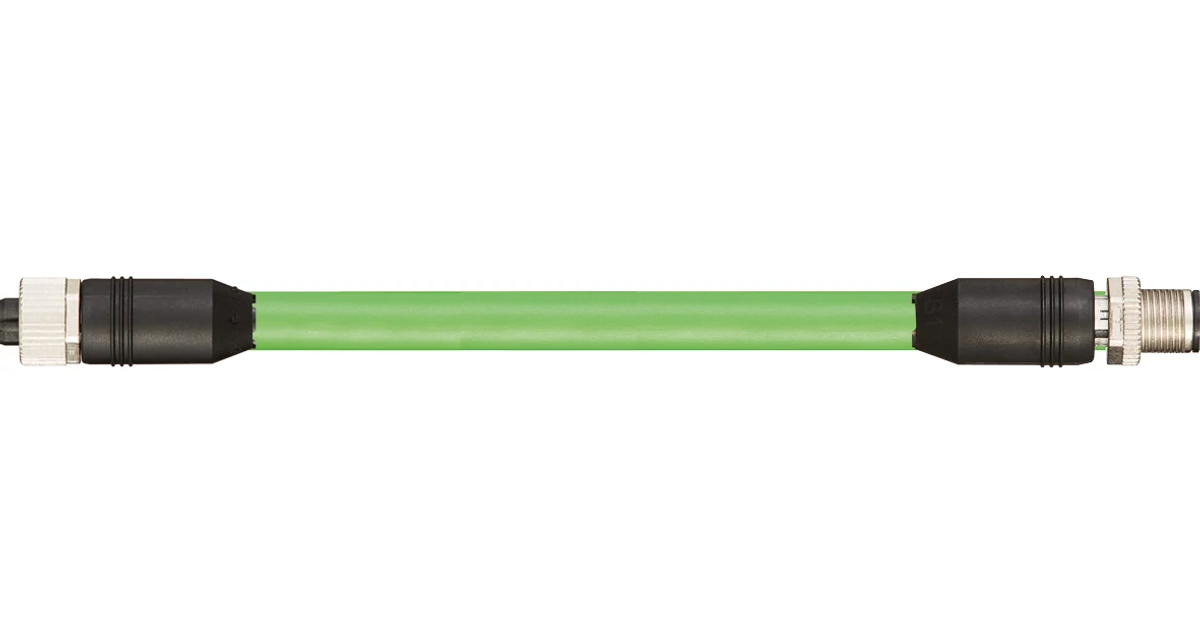 Profinet Pin Industrial Profinet cables, PVC, connector A: M12 d-coded socket ...