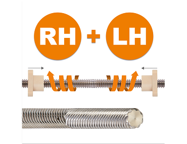 Reverse lead screw