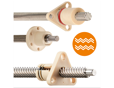 Low-clearance lead screw nuts