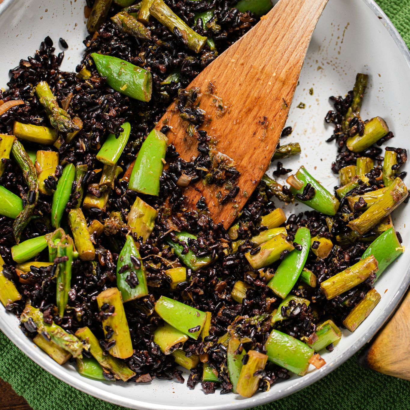 Black Rice Salad With Asparagus Basil Gourmet Garden