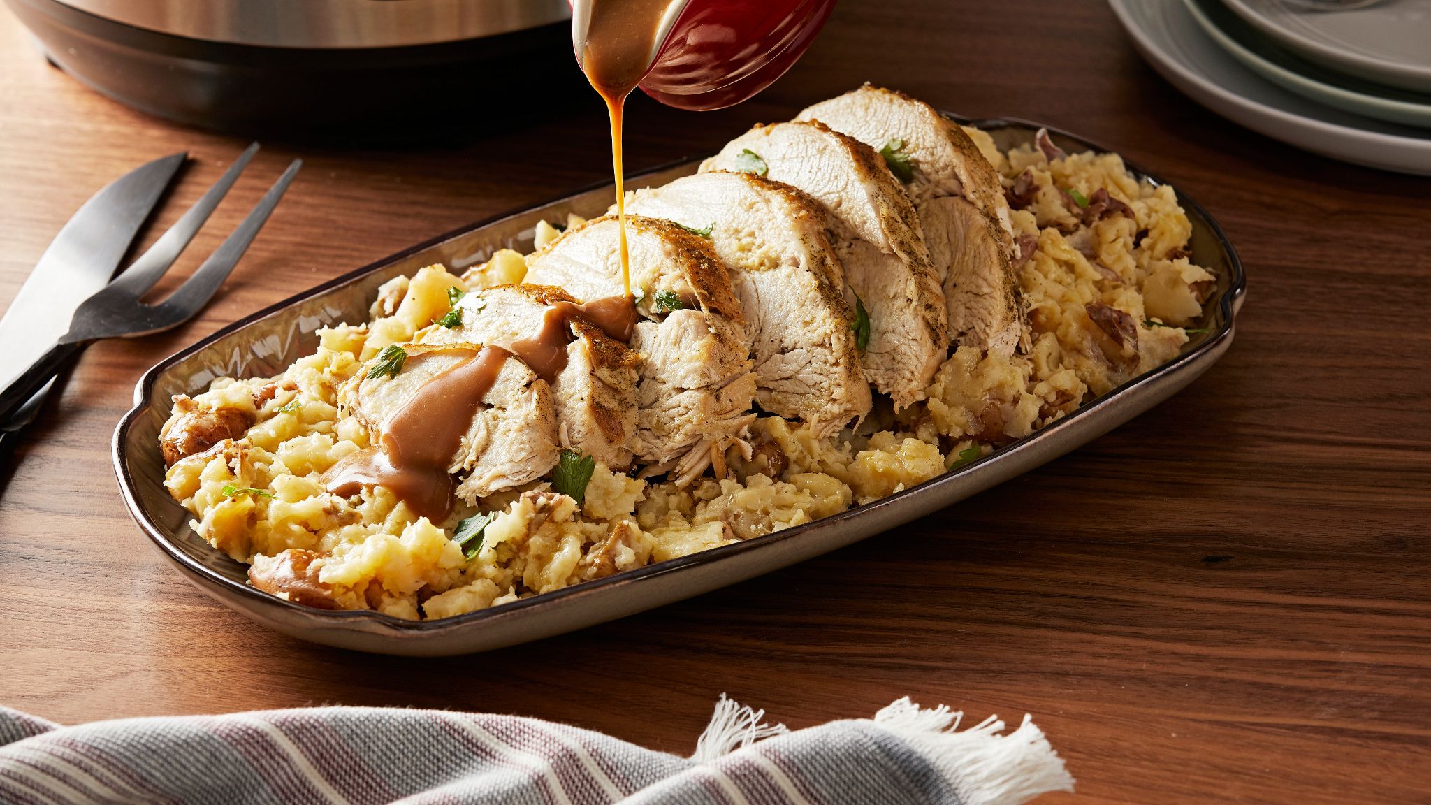Instant Pot Turkey Breast And Potatoes Mccormick Pressure cooker turkey breast recipe: instant pot turkey breast and potatoes