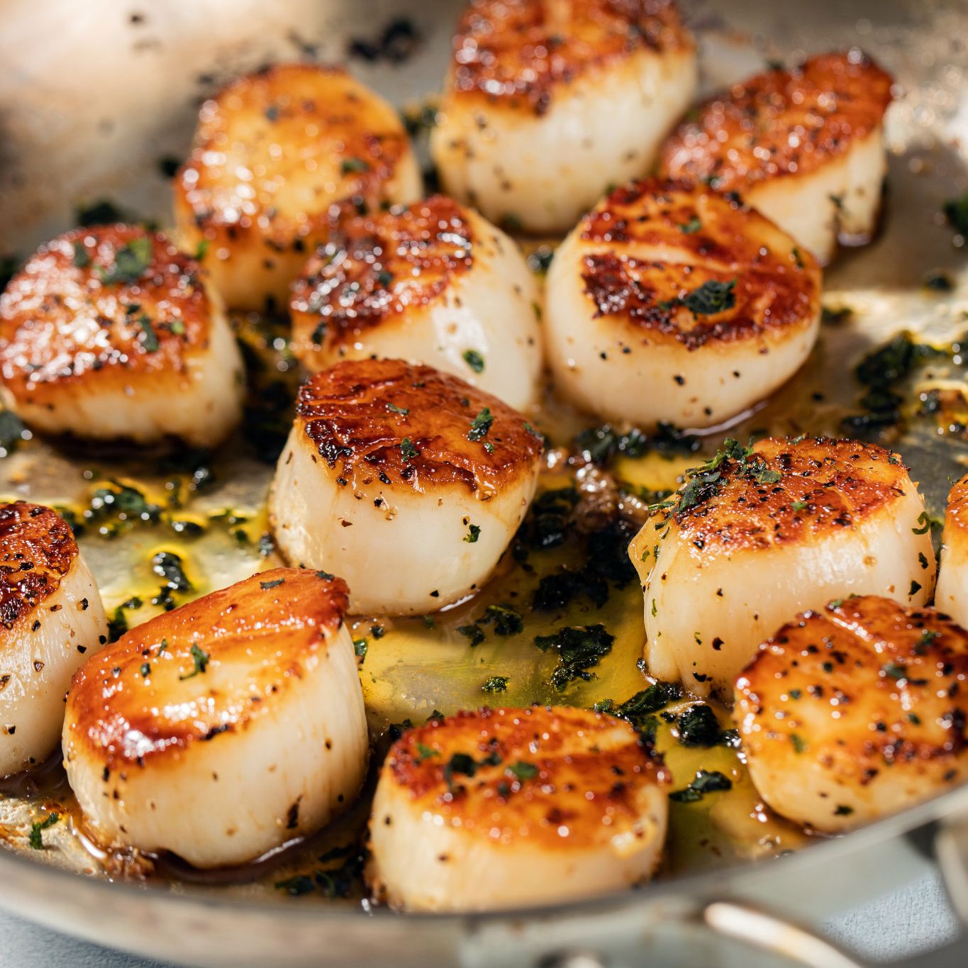Seared Scallops with Garlic and Basil Gourmet Garden