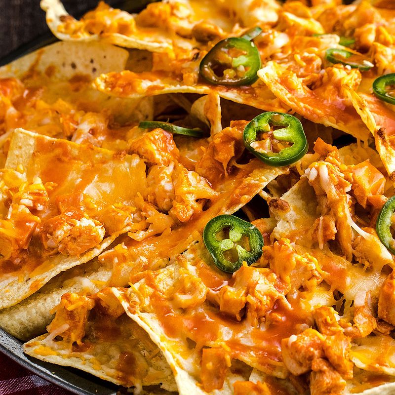Nachos de Poulet à la sauce Frank's Buffalo Wings Nachos de Poulet à la sauce Frank's Buffalo Wings