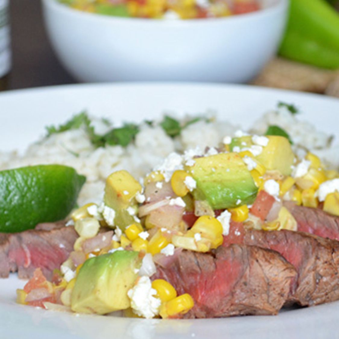 Grilled Steak with Corn and Green Chile Relish Stubb's BBQ