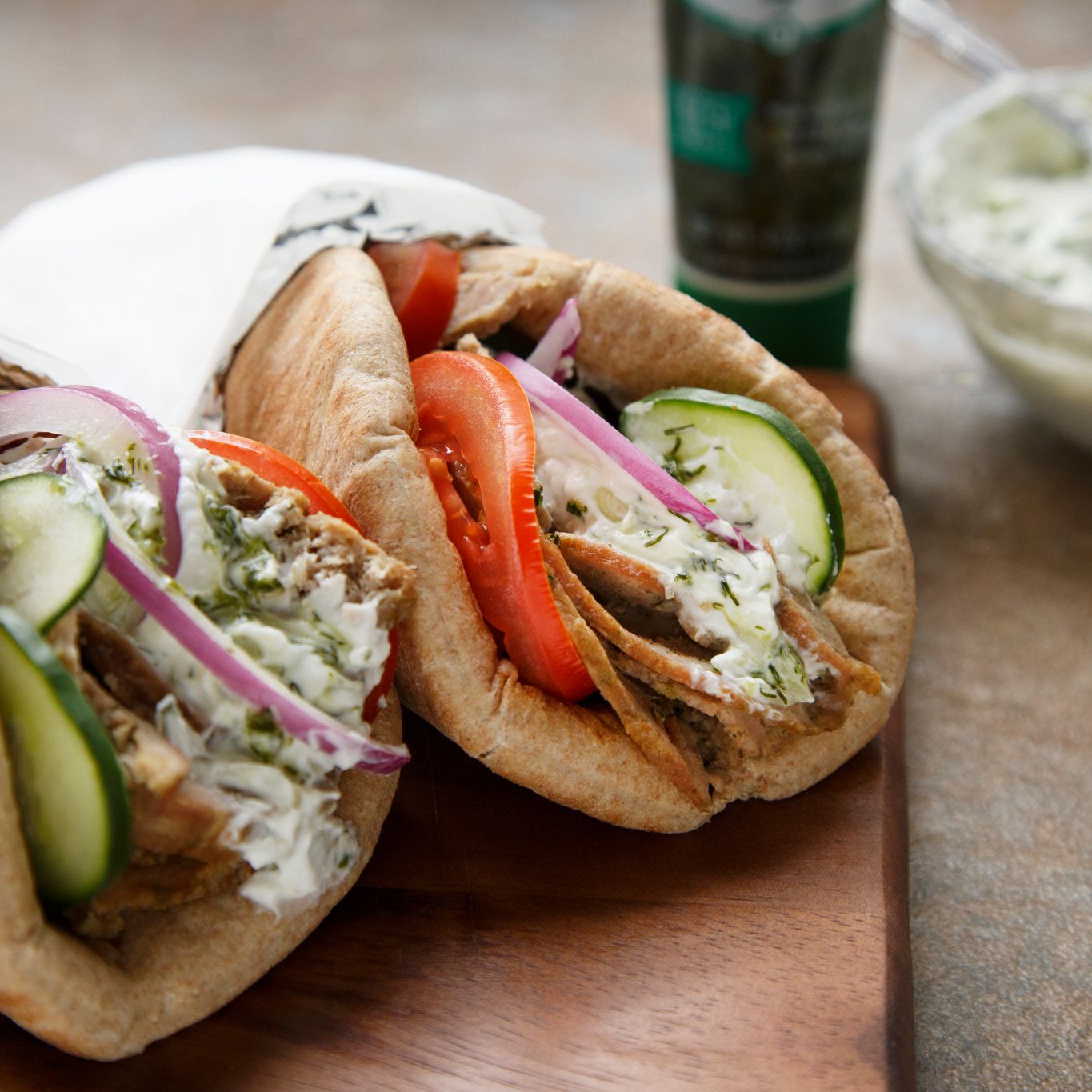 Garlic & Parsley Turkey Gyros with Dill Tzatziki Sauce Gourmet Garden