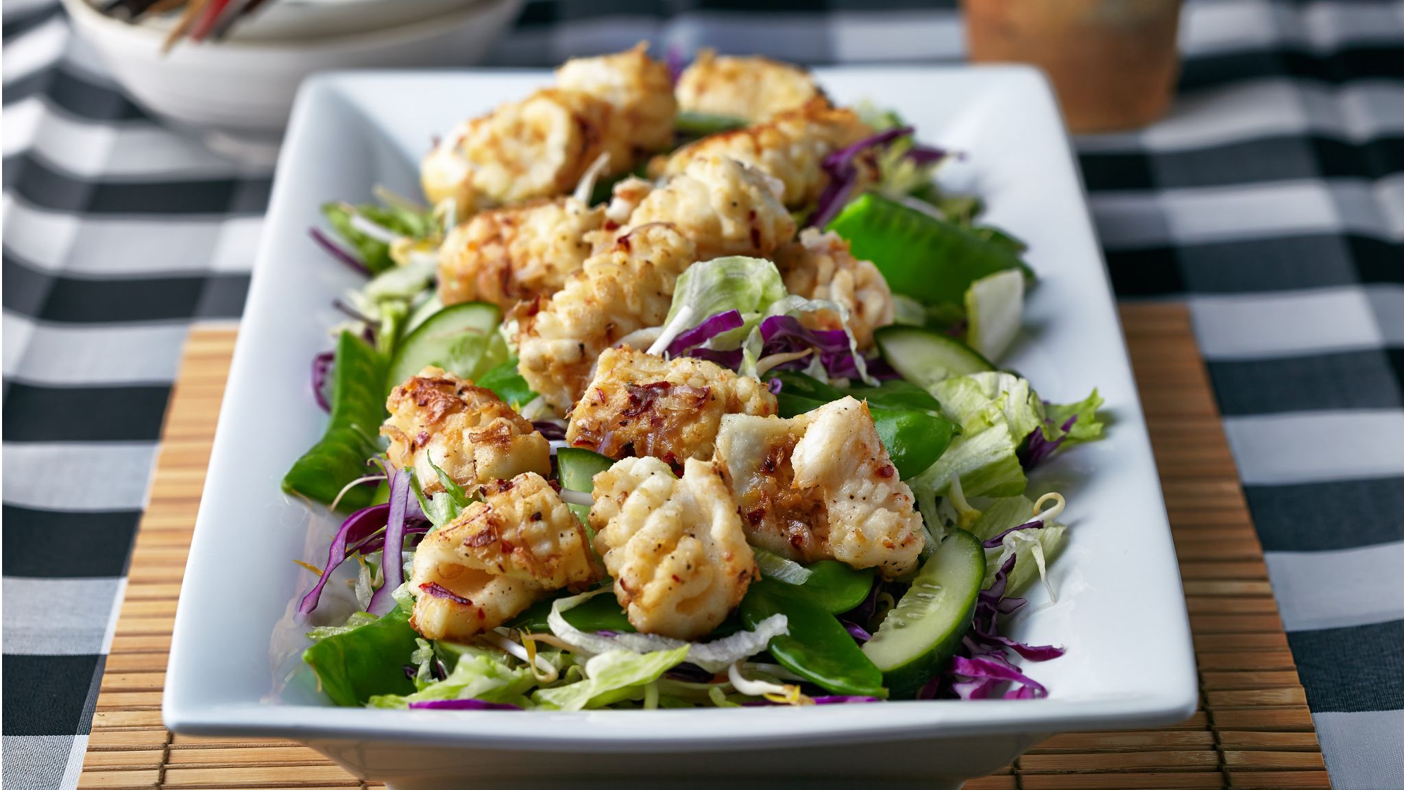 Ginger Stir Fried Calamari Salad Gourmet Garden