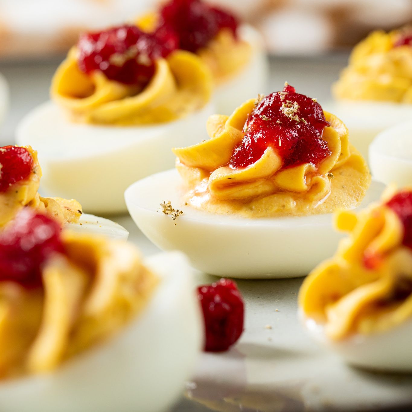 Thanksgiving Cranberry Deviled Eggs Recipe | McCormick