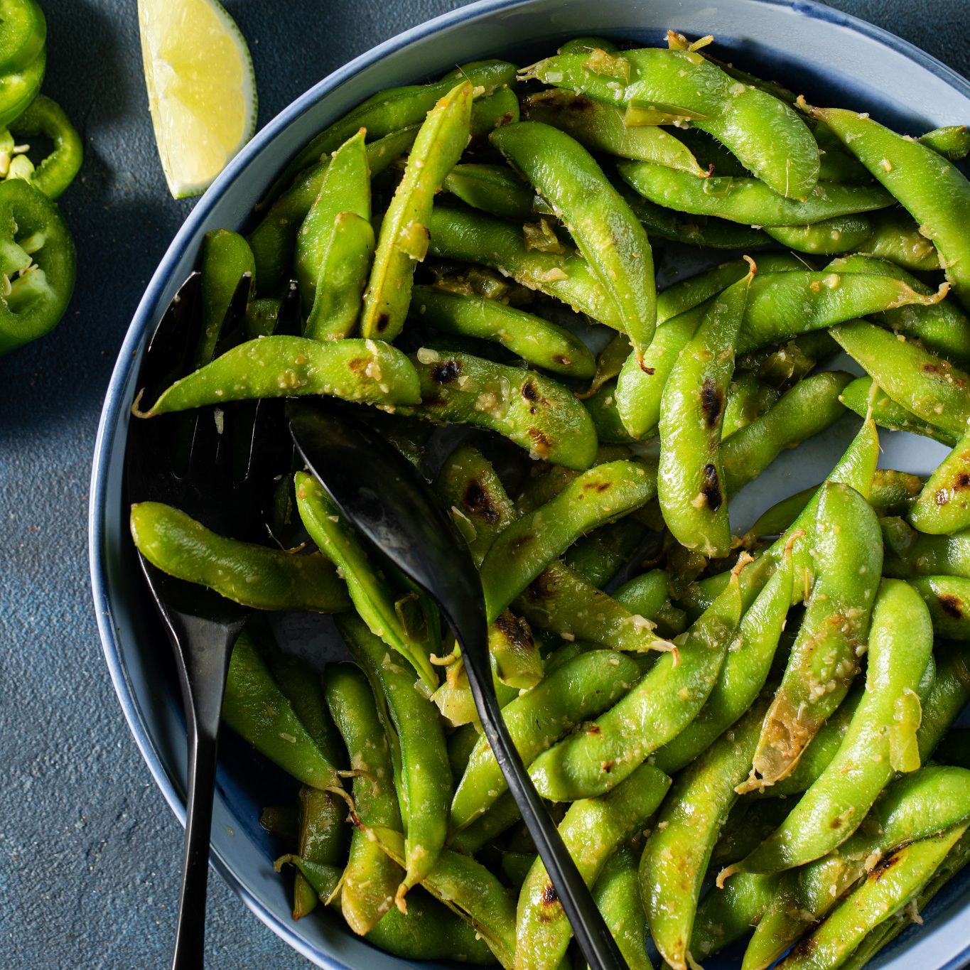 Spicy Charred Edamame Gourmet Garden