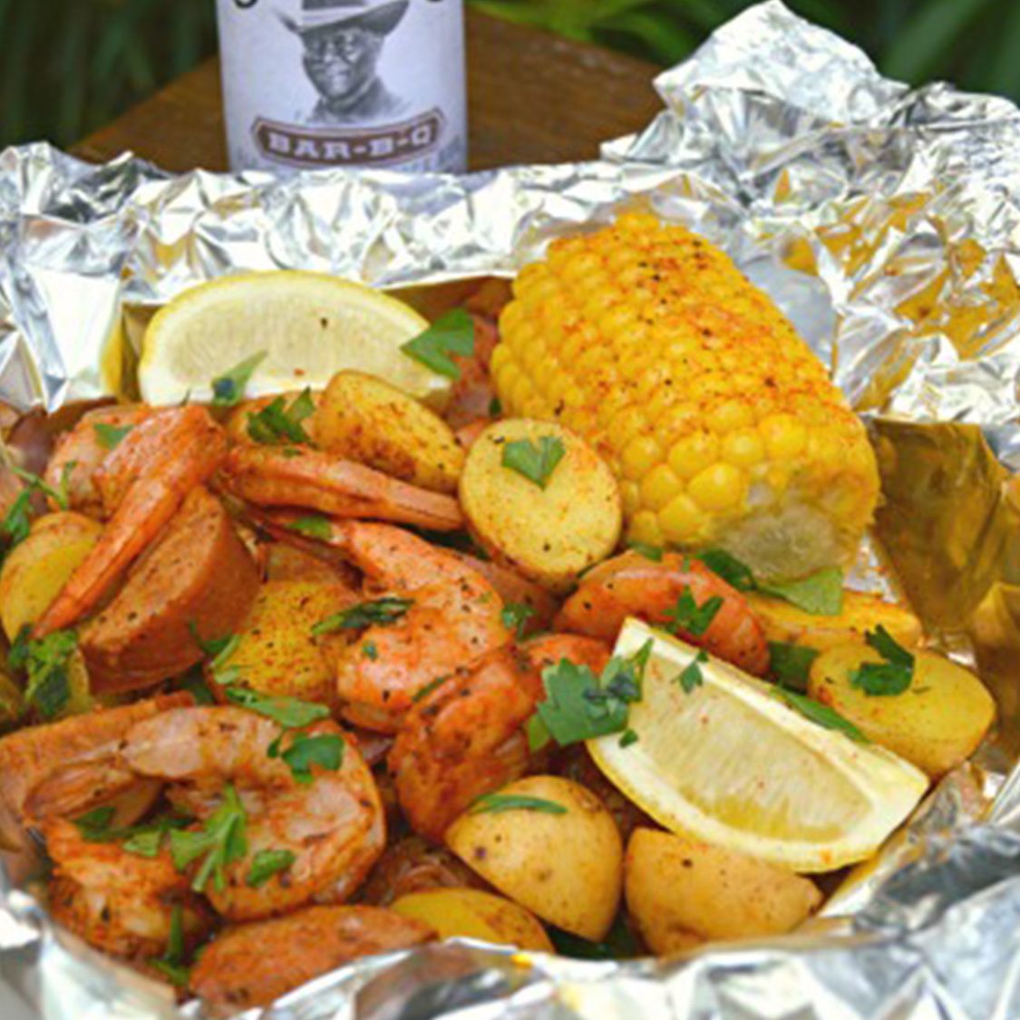 Bar B Q Shrimp Sausage Boil Foil Packs Stubb S Bbq