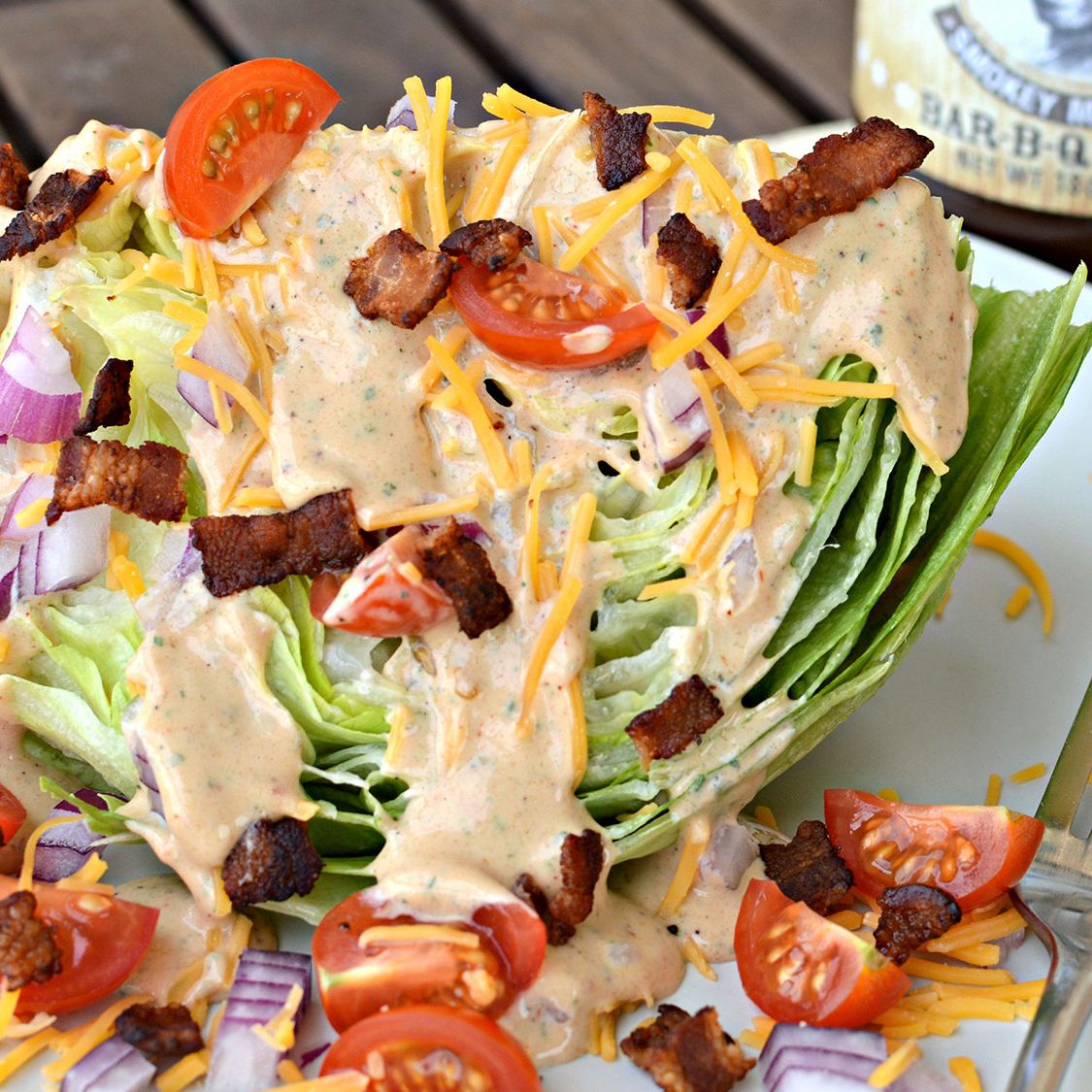 Wedge Salad with BarBQ Ranch Dressing Stubb's BBQ