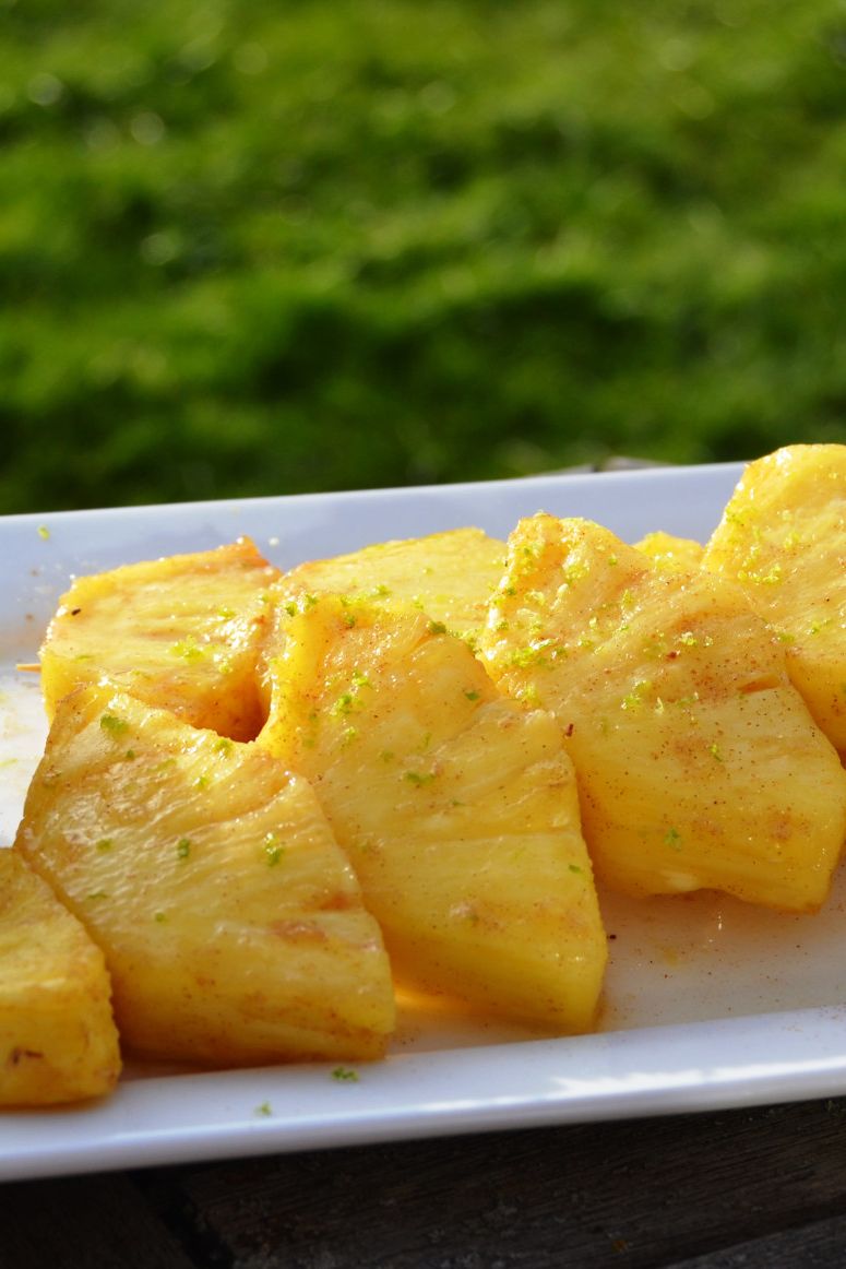Ginger Roasted Pineapple With Greek Yoghurt Dip Gourmet Garden