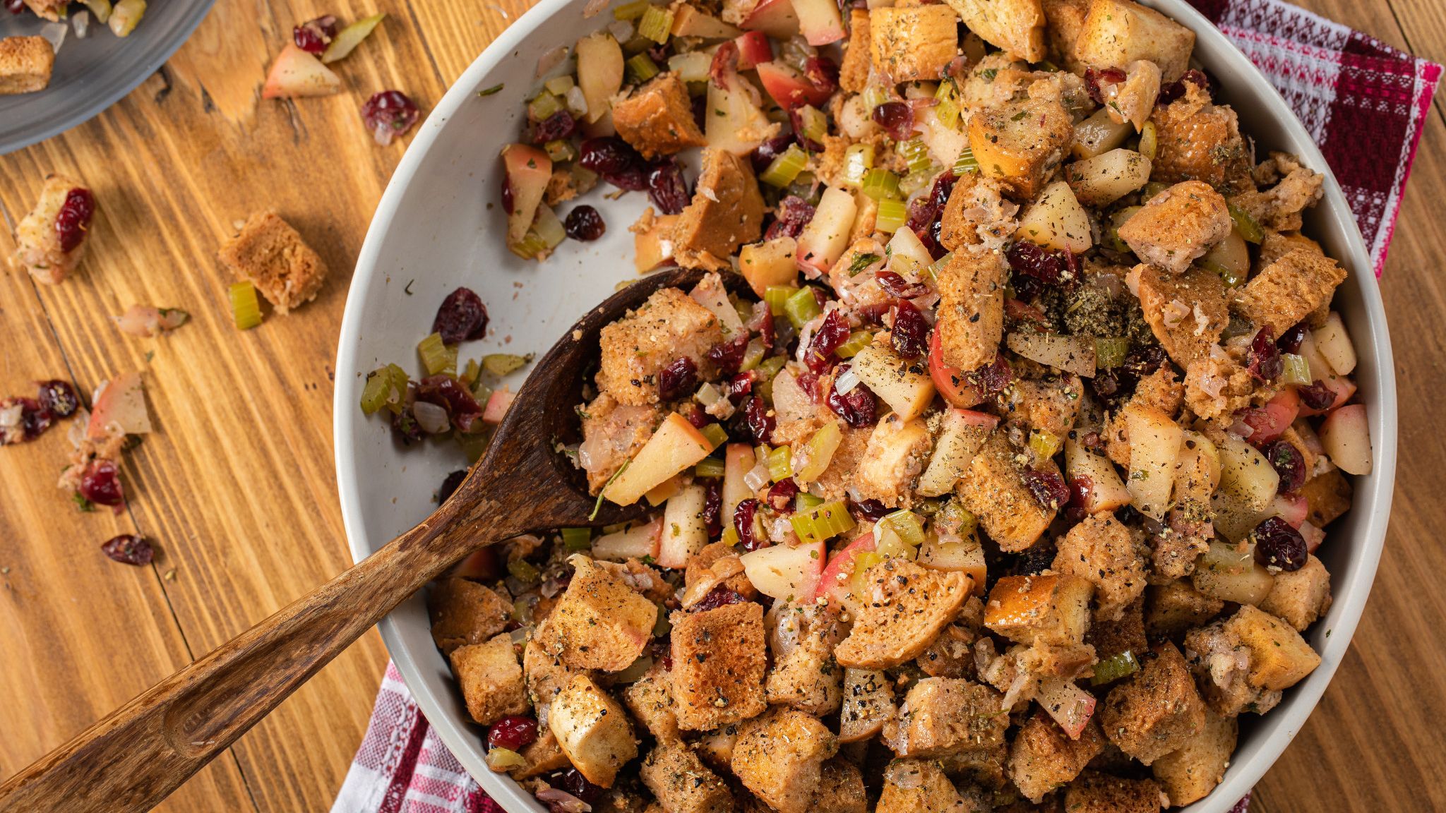 Slow Cooker Apple Cranberry Stuffing Recipe Mccormick