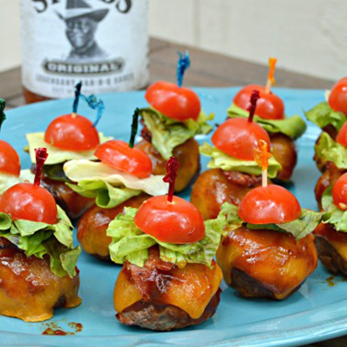 BarBQ Bacon Burger Skewers Stubb's BBQ