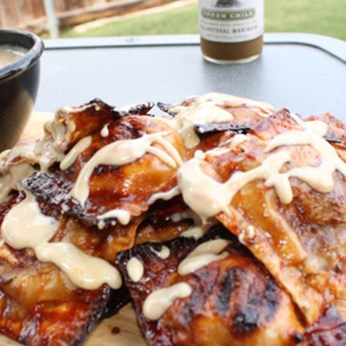 Hatch Green Chile Grilled Ravioli Stubb's BBQ
