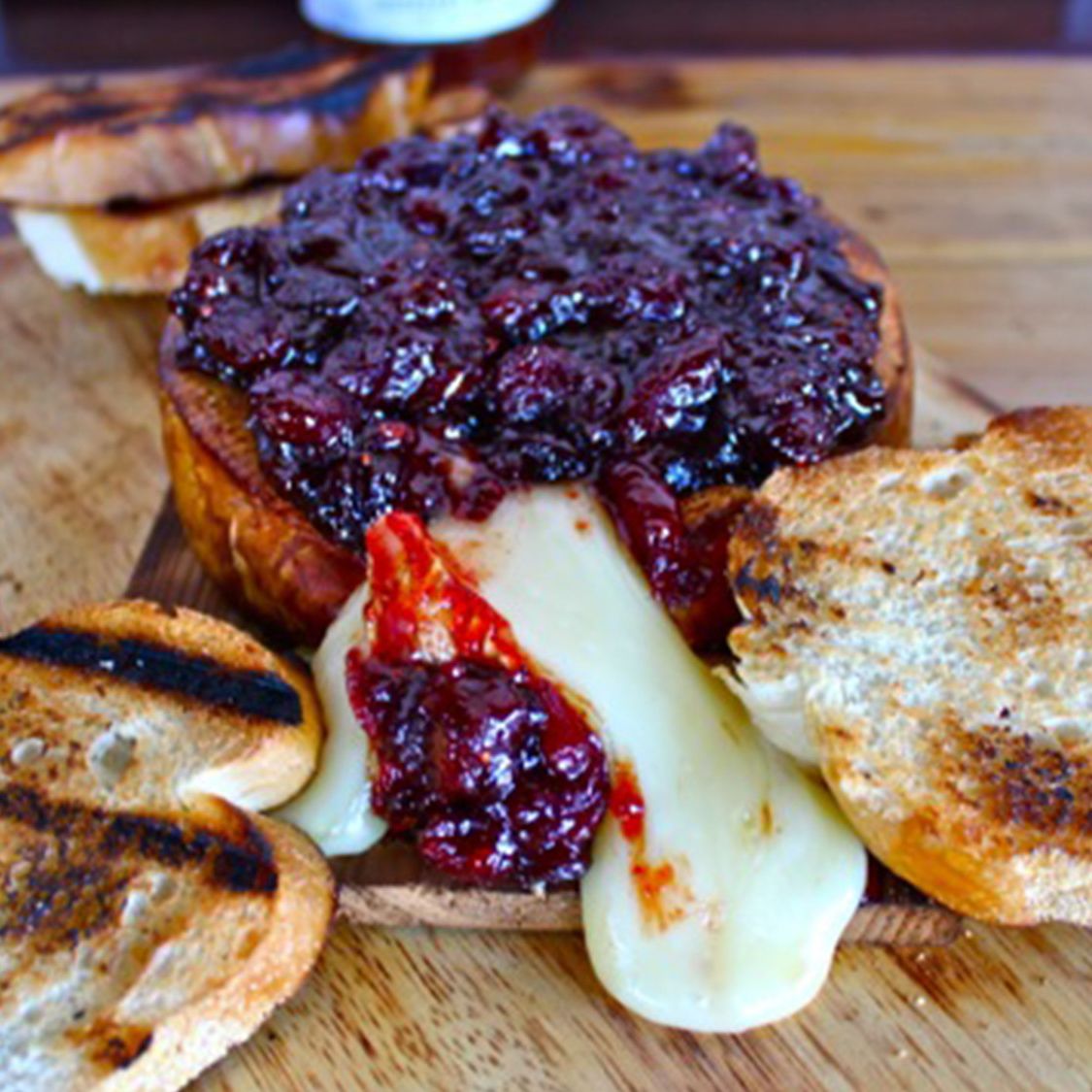Planked Brie with Cranberry Chutney Stubb's BBQ