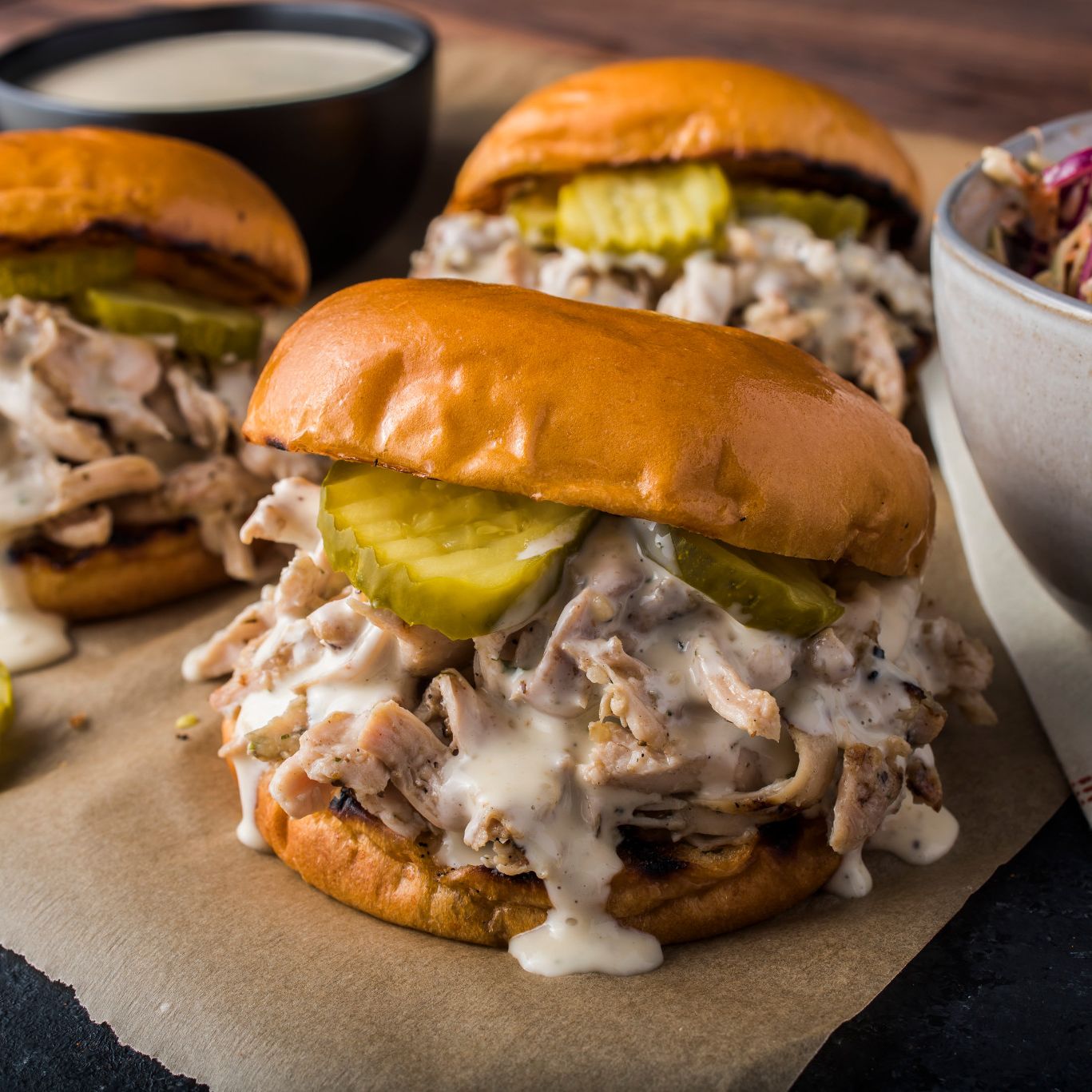 Alabama BBQ Pulled Chicken Sandwich Grill Mates