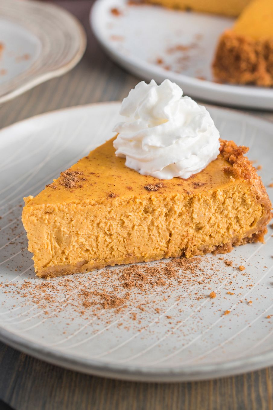 Pumpkin Pie Cheesecake Recipe Mccormick Pumpkins have taken over lattes, granola bars, beer and cupcakes—just take a look at a trader joe's display once fall arrives. pumpkin pie cheesecake