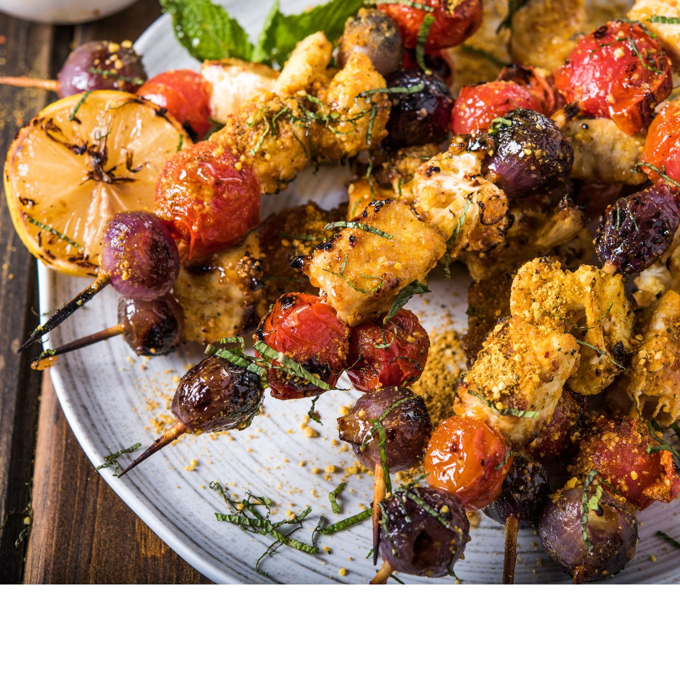Grilled Swordfish & Cauliflower Skewers with Gunpowder Spice McCormick