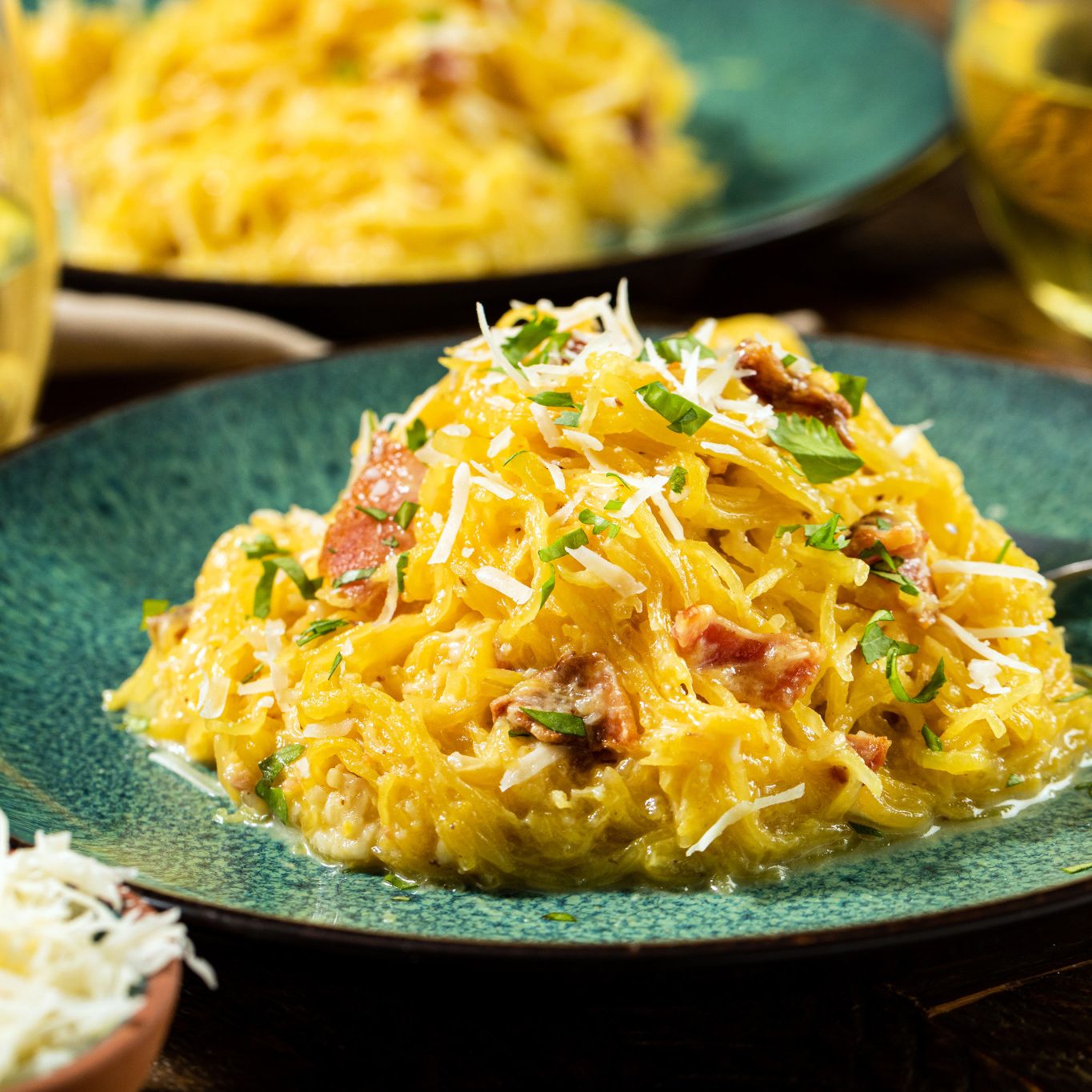 Spaghetti Squash Carbonara Gourmet Garden