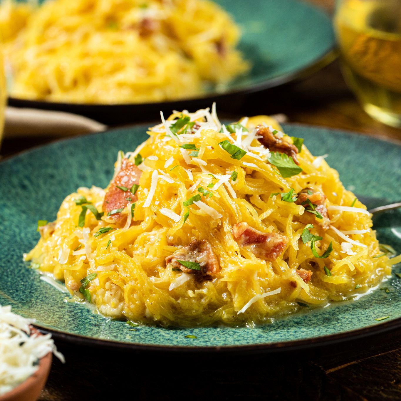 Spaghetti Squash Carbonara | Gourmet Garden