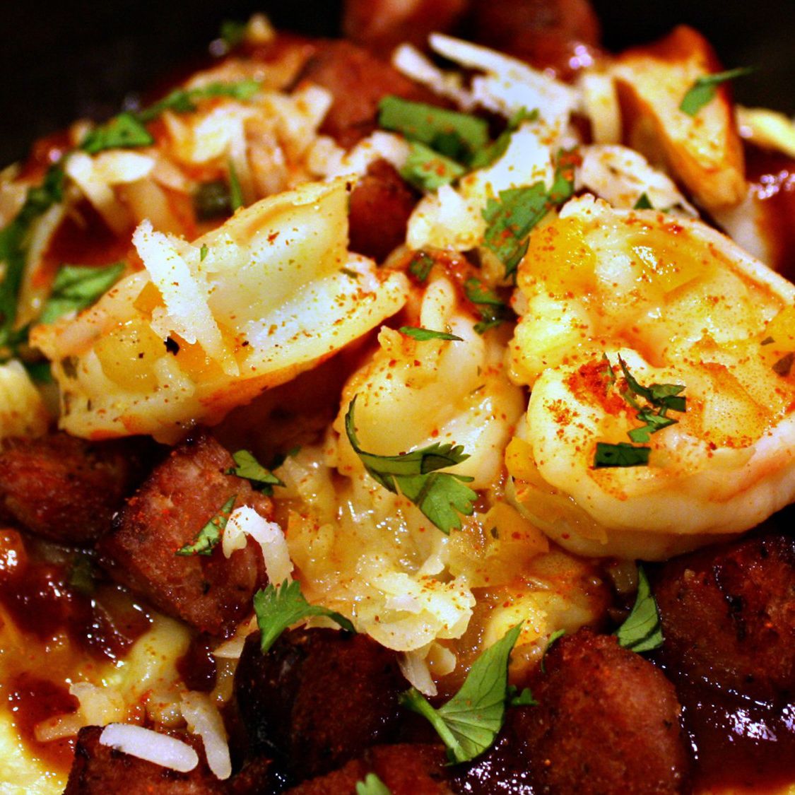 Spicy, Smokey Shrimp & Grits Stubb's BBQ