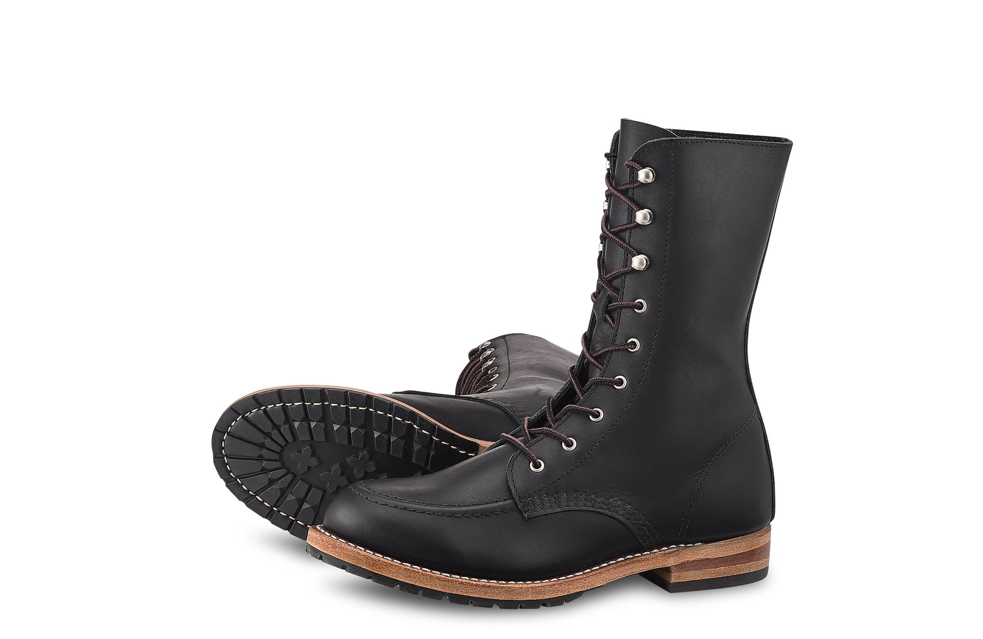 red wing black combat boots