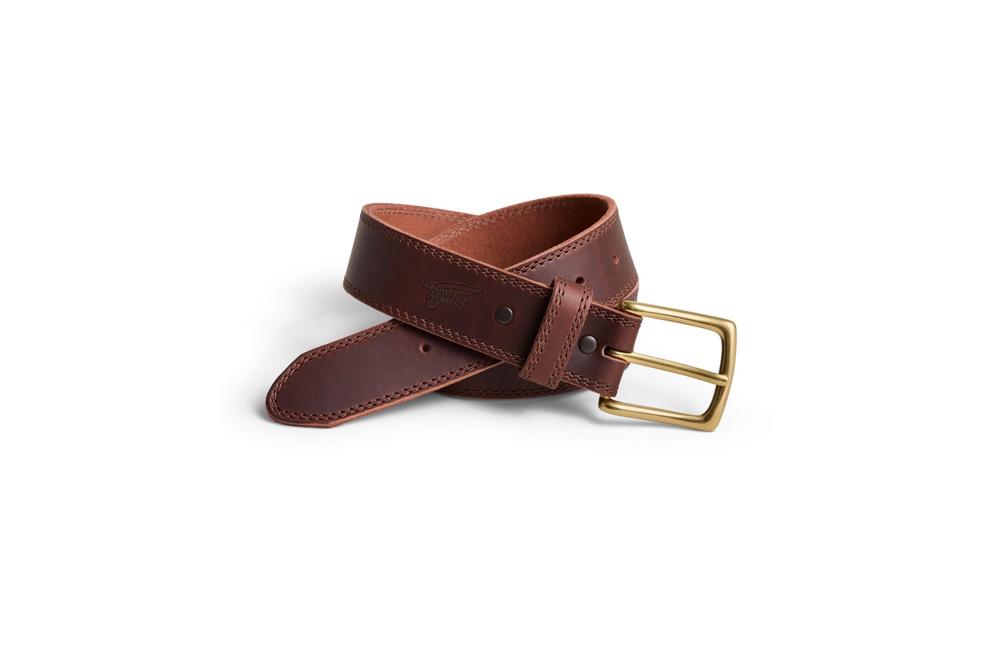 Mens red leather outlet belt