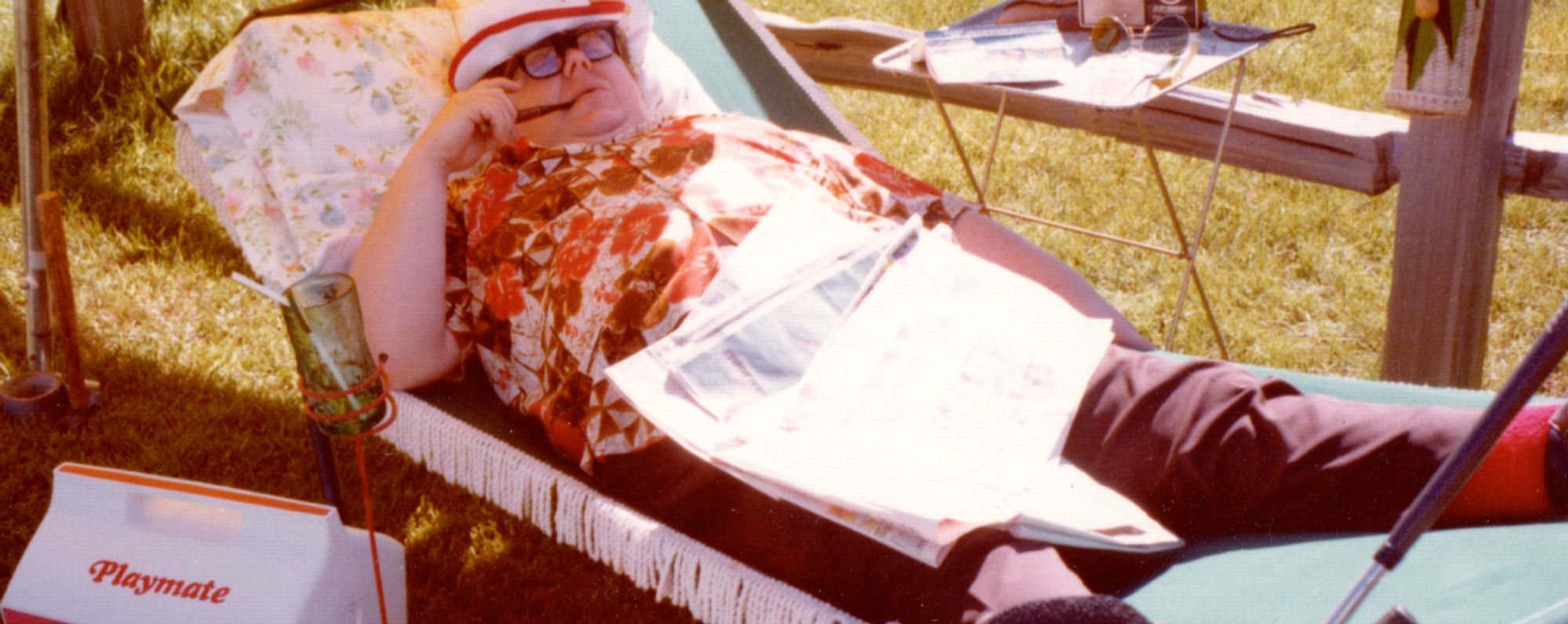 man laying on a hammock