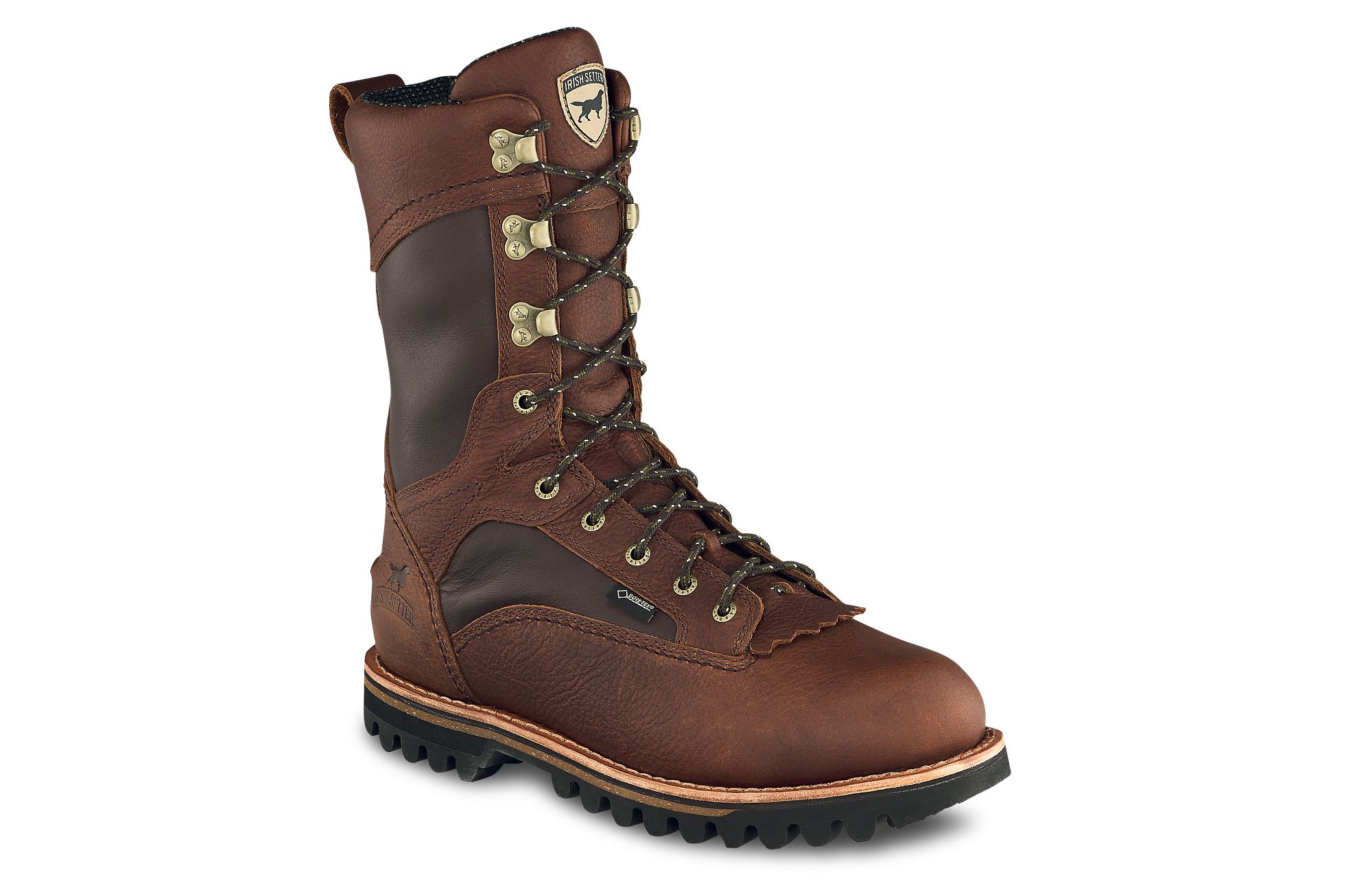Elk Tracker image number 1 Brown/Auburn Men's 12-inch Waterproof Leather and Insulated Boot